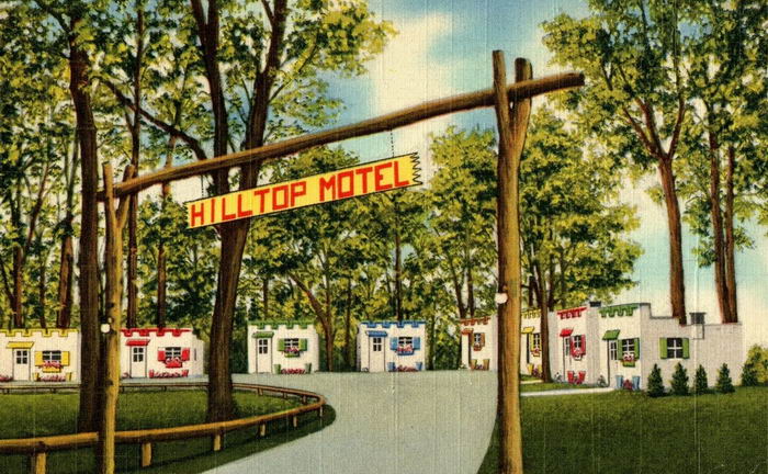 Judys Motel & Campground (Hilltop Motel) - Old Postcard